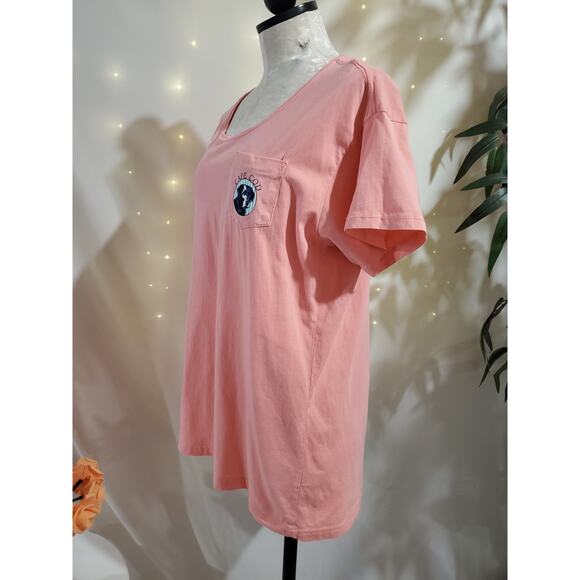 Cuffys Cape Cod Massachusetts Black Lab Dog T-Shirt Womens Size XL Pink Pocket - Picture 4 of 15